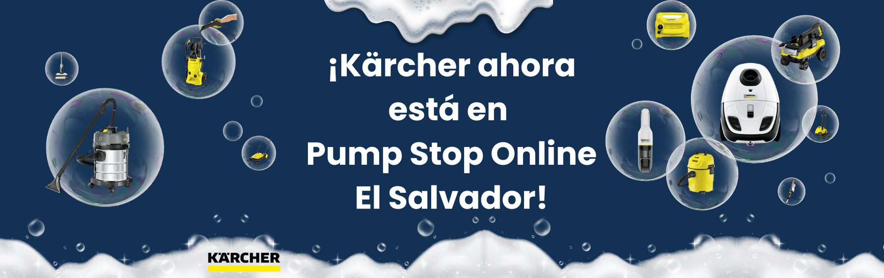 ¡Kärcher ahora está en Pump Stop Online El Salvador!