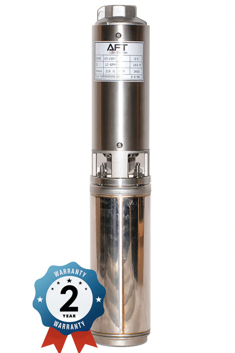 Bomba de Agua Sumergible para Pozo 4" Serie AT10 de 0.75 Hp, AFT