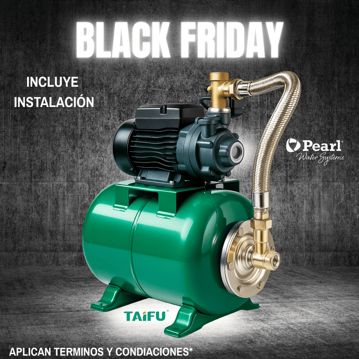 Equipo Hidroneumático con Bomba de Agua Periférica de 0.5 Hp con Tanque de 24 Lts, Pearl