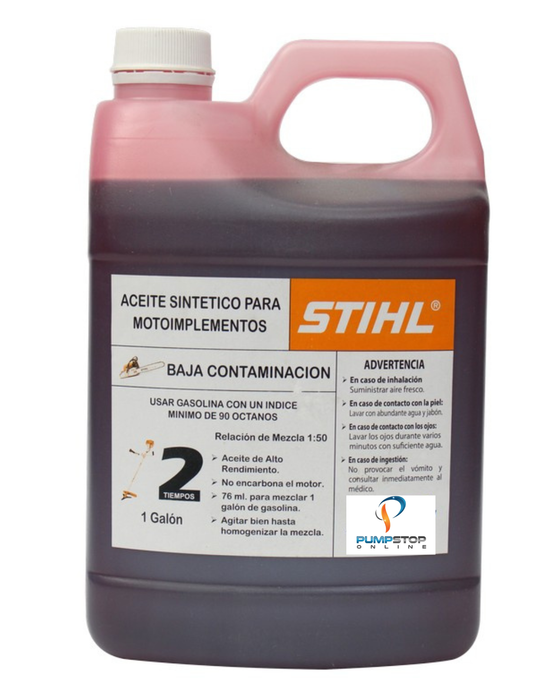 Aceite Sintético de 1 Galon para Motores de 2 Tiempos, STIHL