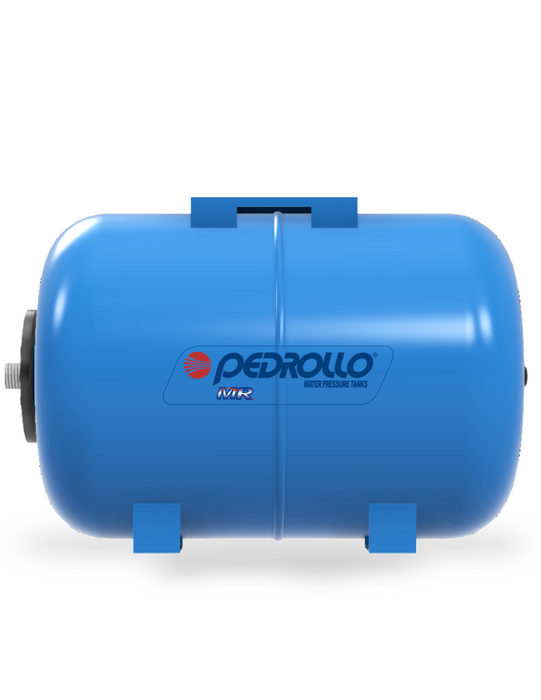 Tanque Hidroneumático Horizontal con Membrana Intercambiable de 24 a 80 Litros, Pedrollo