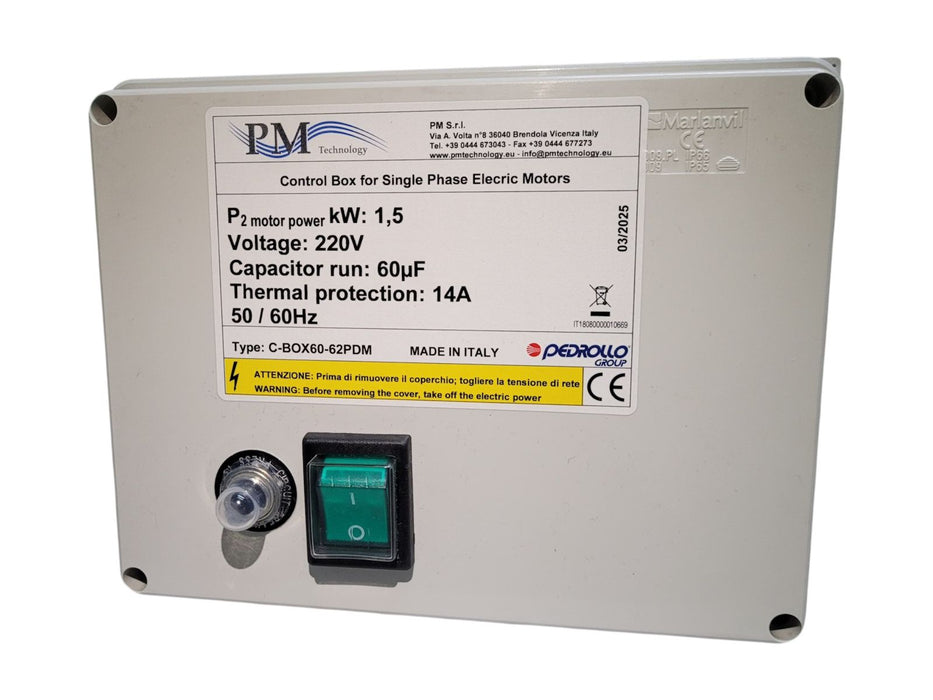 Caja de Control Modelo C-BOX de 2 a 5.5 Hp, Pedrollo