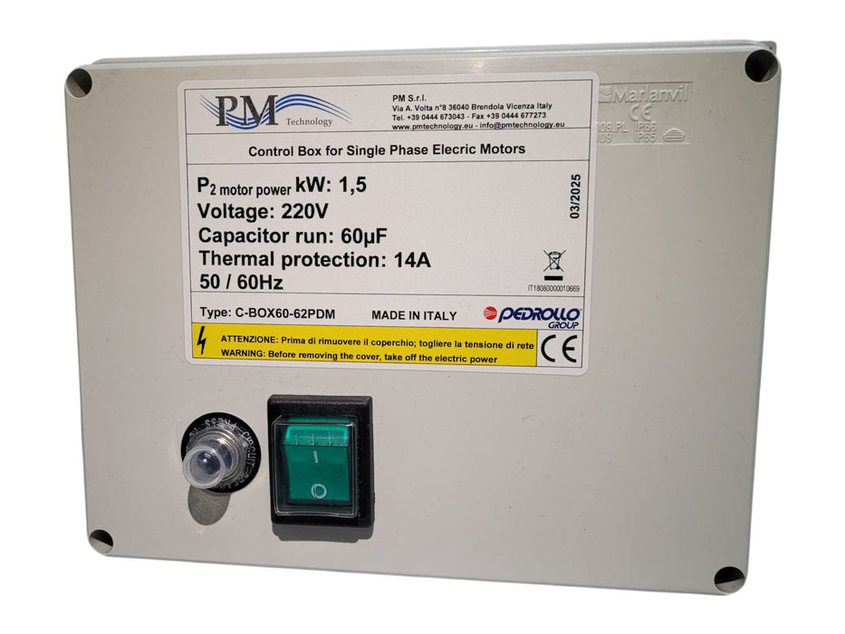 Caja de Control Modelo C-BOX de 2 a 5.5 Hp, Pedrollo
