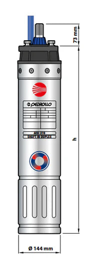 Motor Sumergible 6" Trifásico de 10 a 50 Hp, Pedrollo
