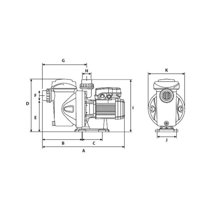 Bomba de Agua para Piscina Modelo Silend I 100 de 1 Hp, ESPA