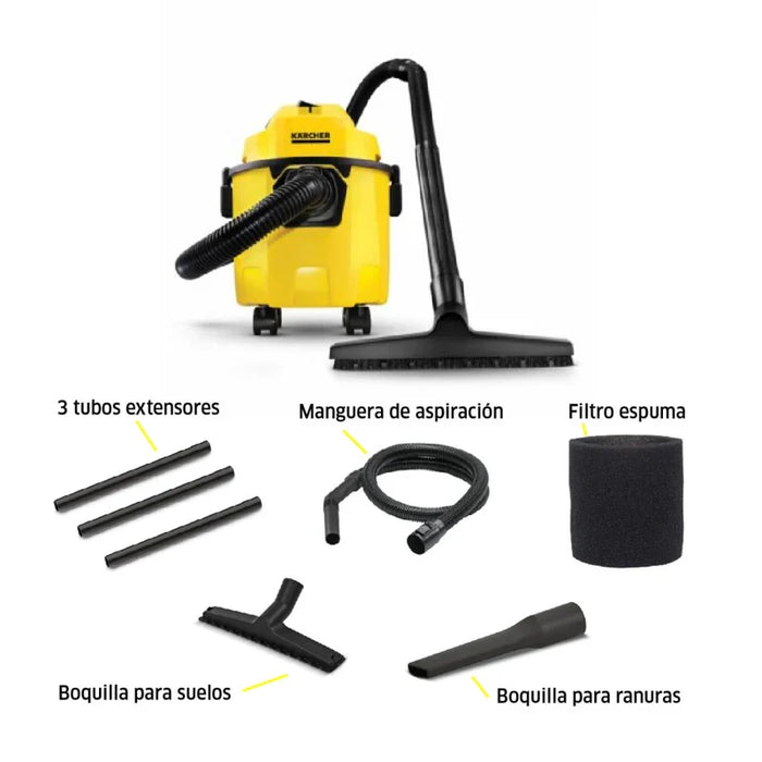 Aspiradora 3 en 1 agua y polvo de 10 Lts Modelo WDL1, Karcher