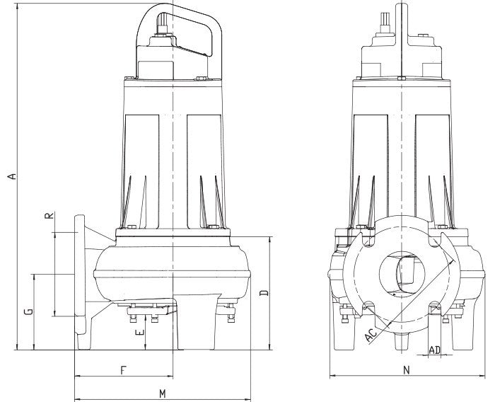 Bomba de Agua para Drenaje Modelo FWS de 1 a 5 Hp, Franklin Electric